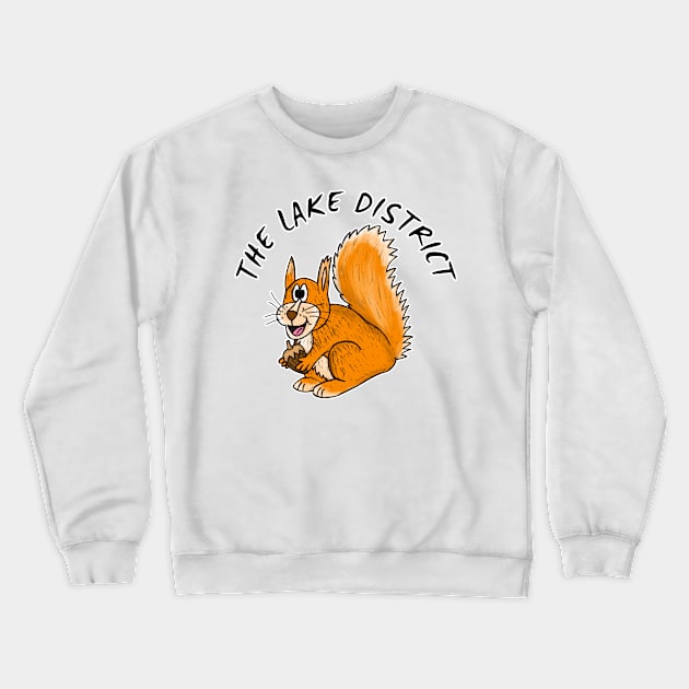 The Lake District Red Squirrel Cumbria Crewneck Sweatshirt by doodlerob